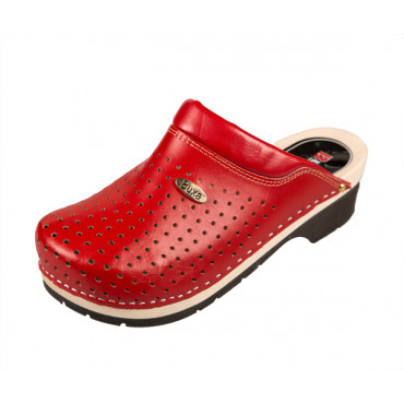 Zdravotné topánky FPU11 Červené / Čierna guma